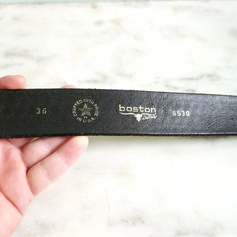 Boston Leather Belt Black Hook and Loop Basketweave Size 36 USA Tactical Uniform